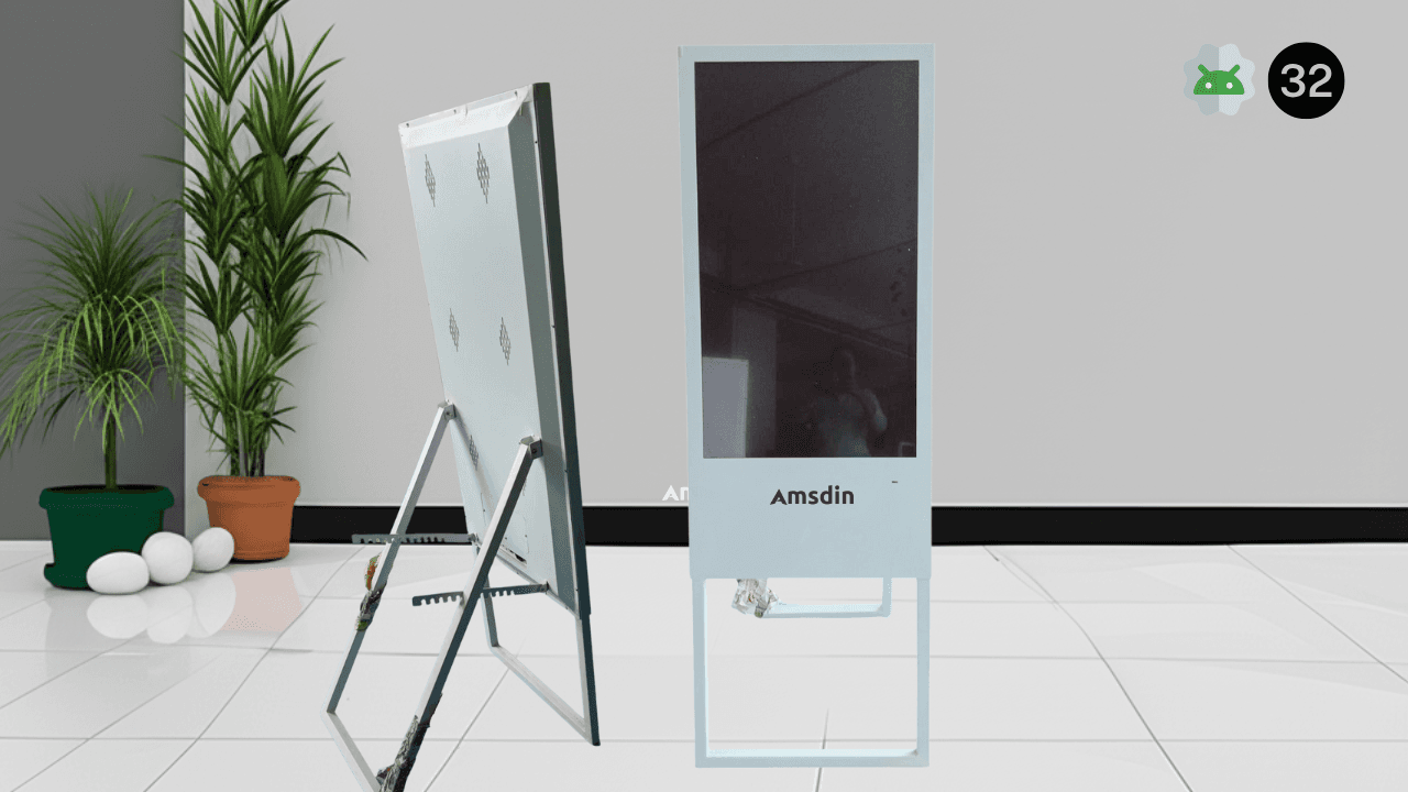 32 Inch white Easel Digital Display for Signage and Advertising