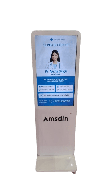 32 Inch Interactive White Indoor Digital Display Standee