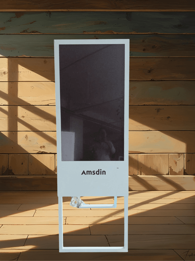 Image of 32 Inch white Easel Digital Display for Signage and Advertising
