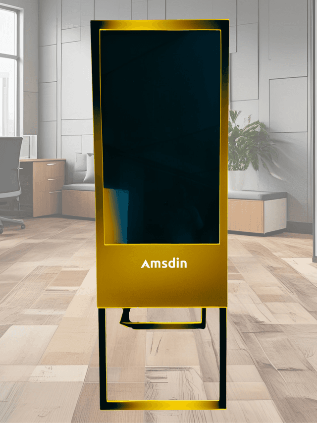 Image of 50 Inch Easel-Style Gold Indoor Digital Display for Advertising