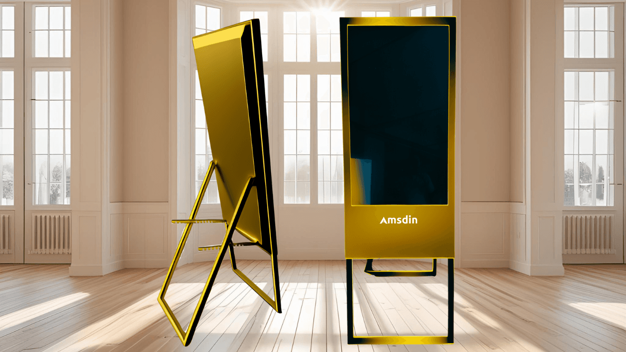 50 Inch Easel-Style Gold Indoor Digital Display for Advertising