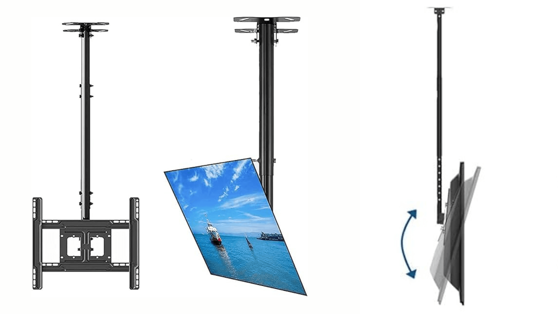 Adjustable Ceiling TV Mount for 32 to 75 Inch Screens