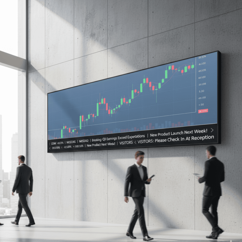 Dynamic Ticker Widget for Digital Signage: Engaging Scrolling Text to Inform and Captivate