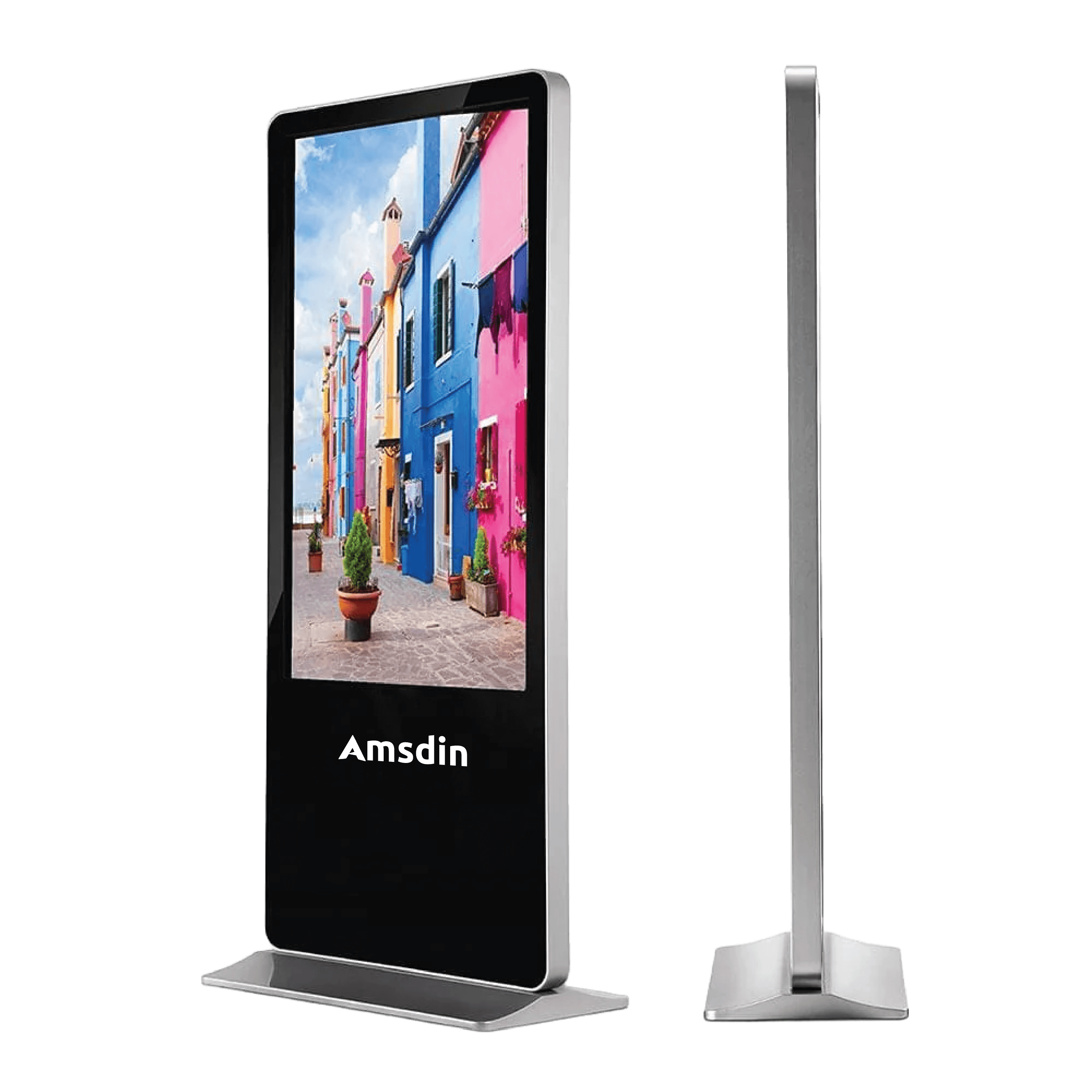 50 Inch Digital Advertising Standee for Business with Toughened Glass