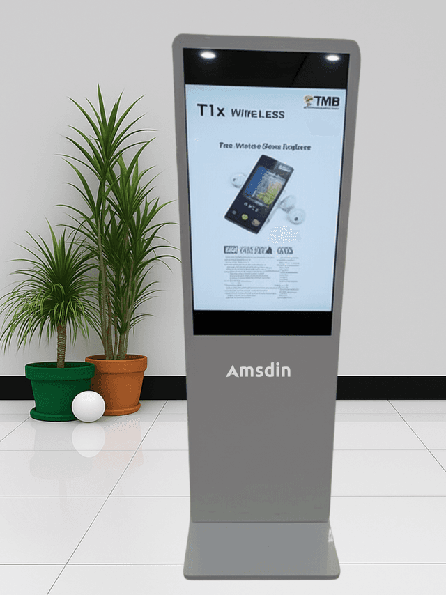 Image of 32 Inch Interactive White Indoor Digital Display Standee